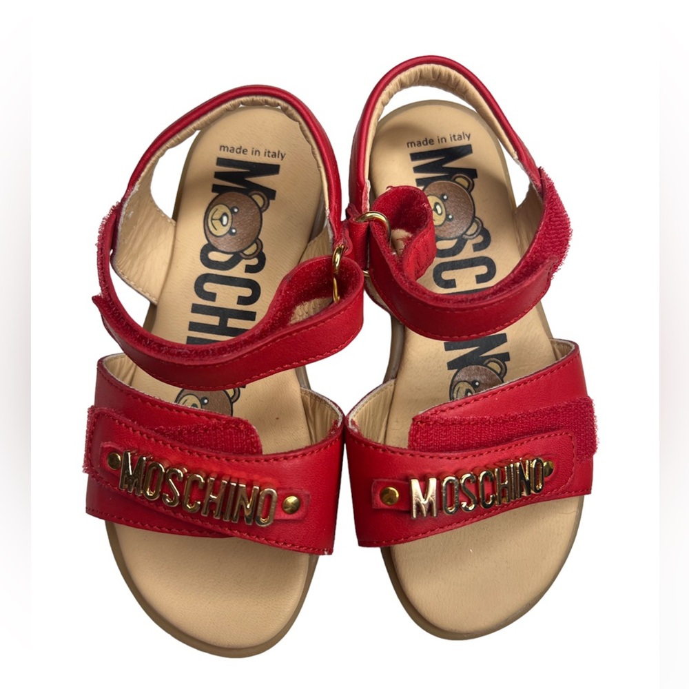 MOSCHINO TODDLER KIDS GIRLS RED SUMMER SANDAL SZ EU26/ US9.5